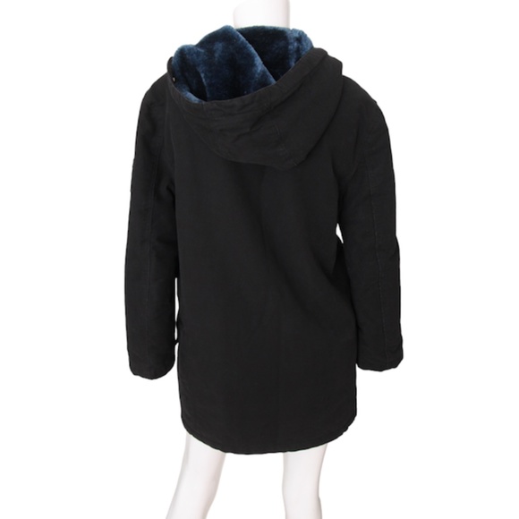 Zadig & Voltaire Kar Deluxe Cotton Twill Faux Fur Lined Jacket 42 - Picture 4 of 5